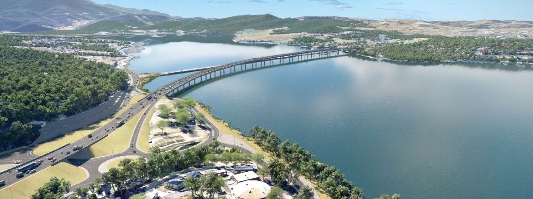 A render of the new Bridgewater Bridge