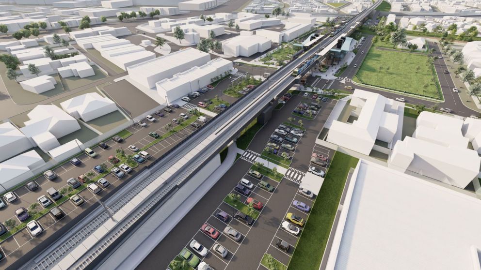 A level crossing removal project render